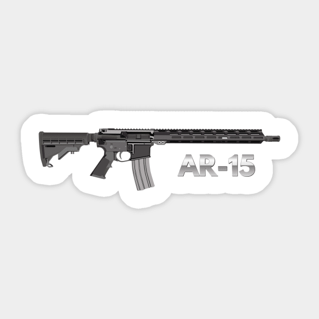 AR-15 Semi-automatic Rifle Sticker by NorseTech